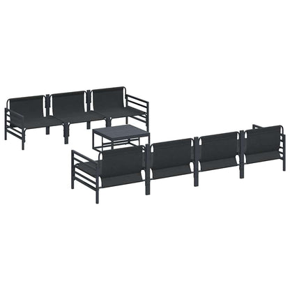 Set Divano da Giardino 8 pcs Antracite Acciaio & Tessuto - homemem39