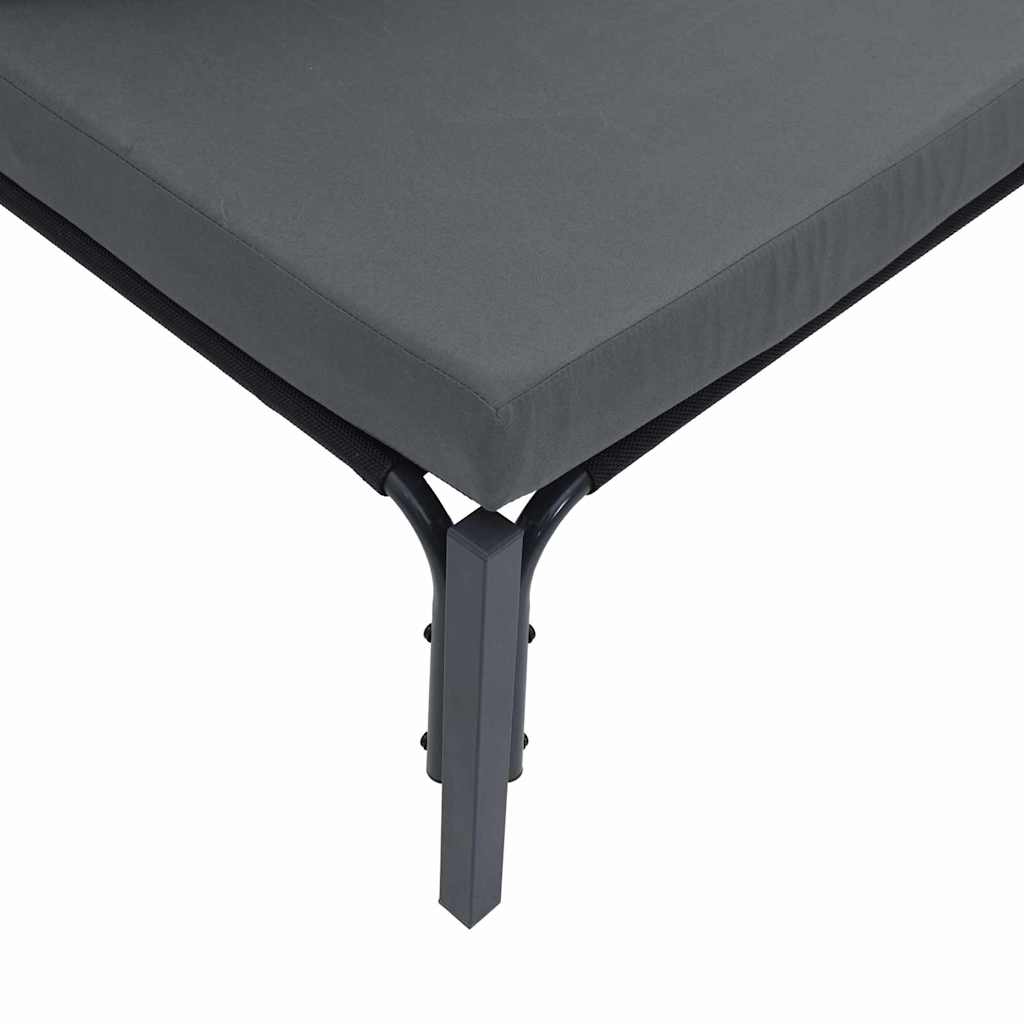 Set Divano da Giardino con cuscino 12 pcs Nero Acciaio | homemem39