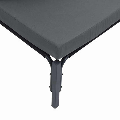 Set Divano da Giardino con cuscino 6 pcs Nero Acciaio | homemem39