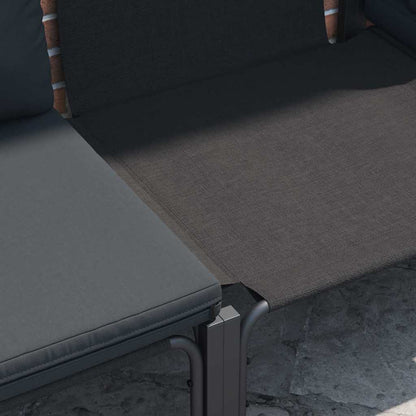 Set Divano da Giardino con cuscino 6 pcs Antracite Acciaio