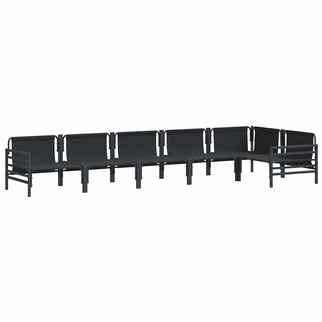 Set Divano da Giardino Antracite Acciaio - homemem39