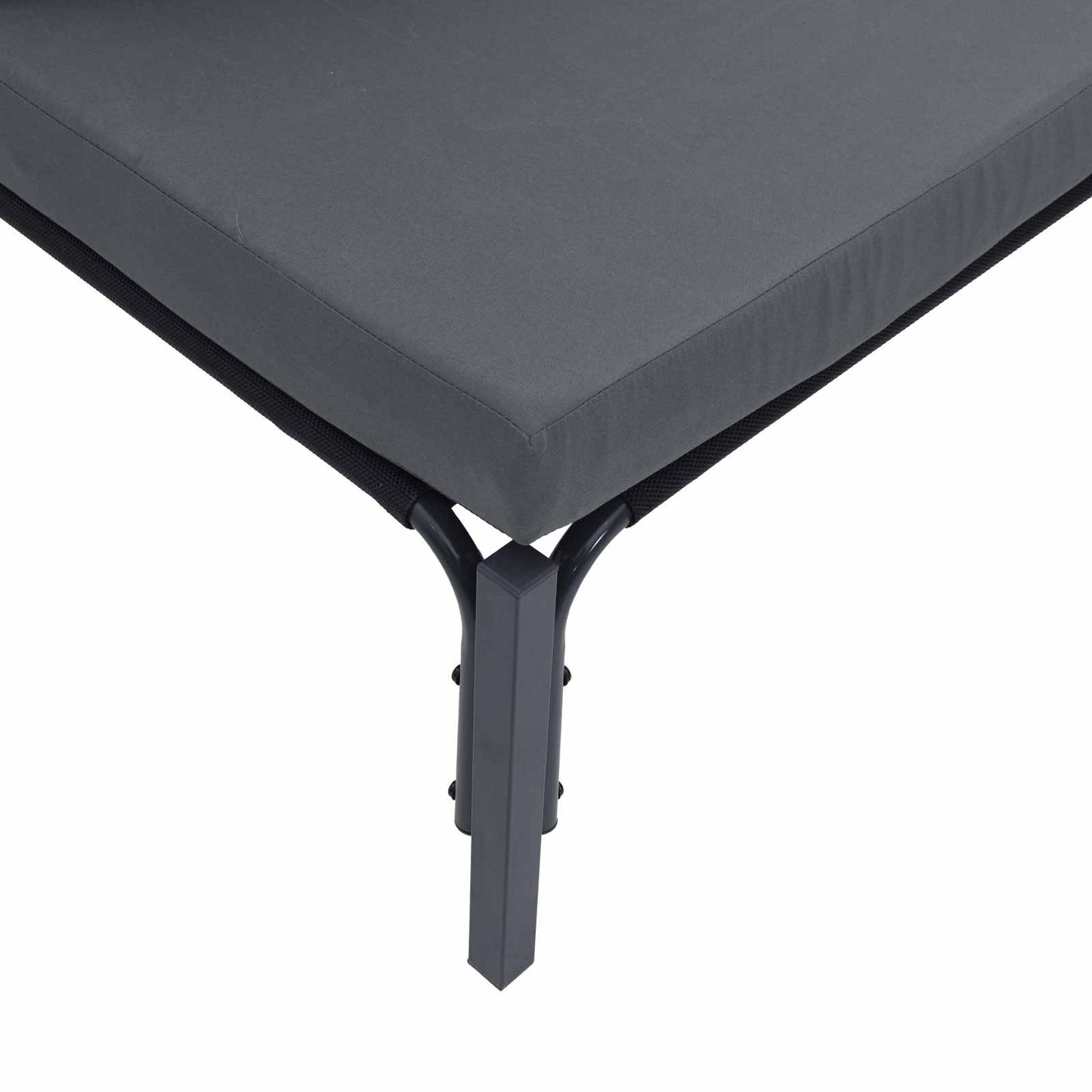Set Divano da Giardino con cuscino 7 pcs Nero Acciaio | homemem39