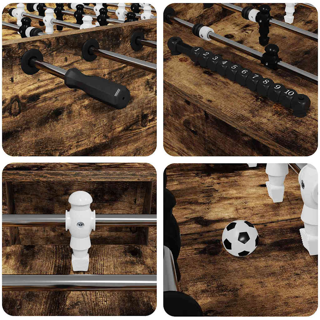 Tavolo da Calcio 2 pcs Rovere fumé 146,5 x 74 x 85 cm