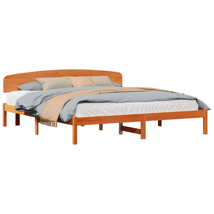Struttura del letto Marrone cerato 200 x 200 cm Pino massello | homemem39
