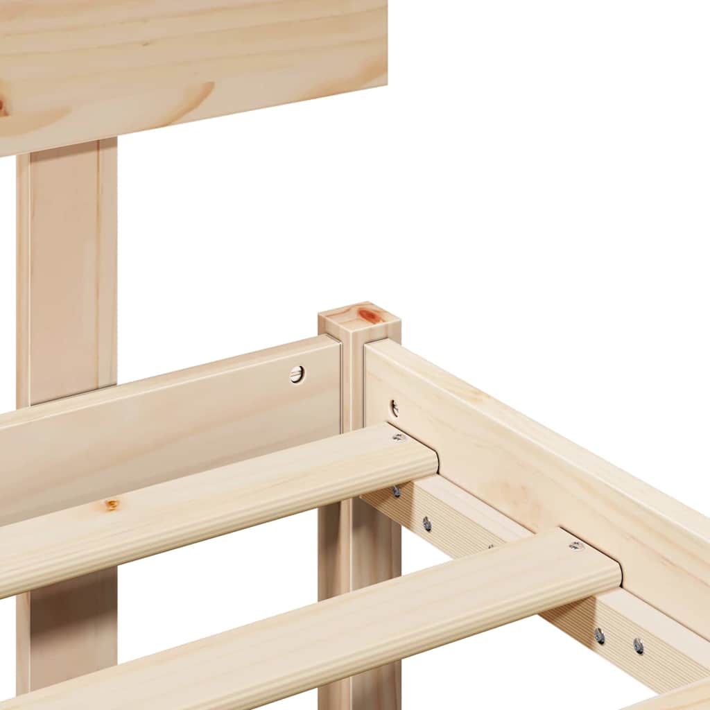 Struttura del letto Naturale 140 x 190 cm Pino massello