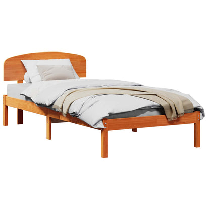 Struttura del letto Marrone cerato 90 x 200 cm Pino massello | homemem39