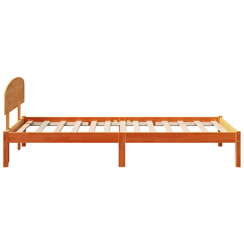 Struttura del letto Marrone cerato 75 x 190 cm Pino massello
