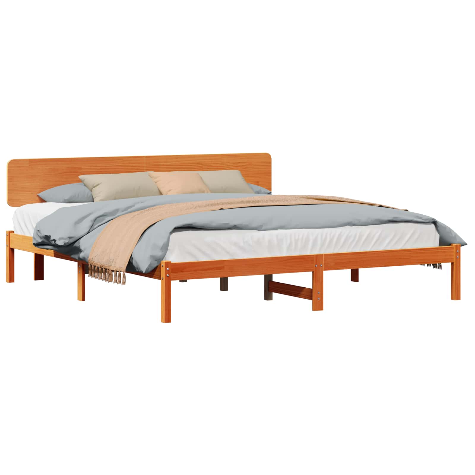 Struttura del letto Marrone cerato 180 x 200 cm Pino massello | homemem39