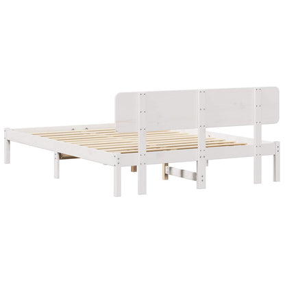 Struttura del letto Bianco 140 x 200 cm Pino massello | homemem39