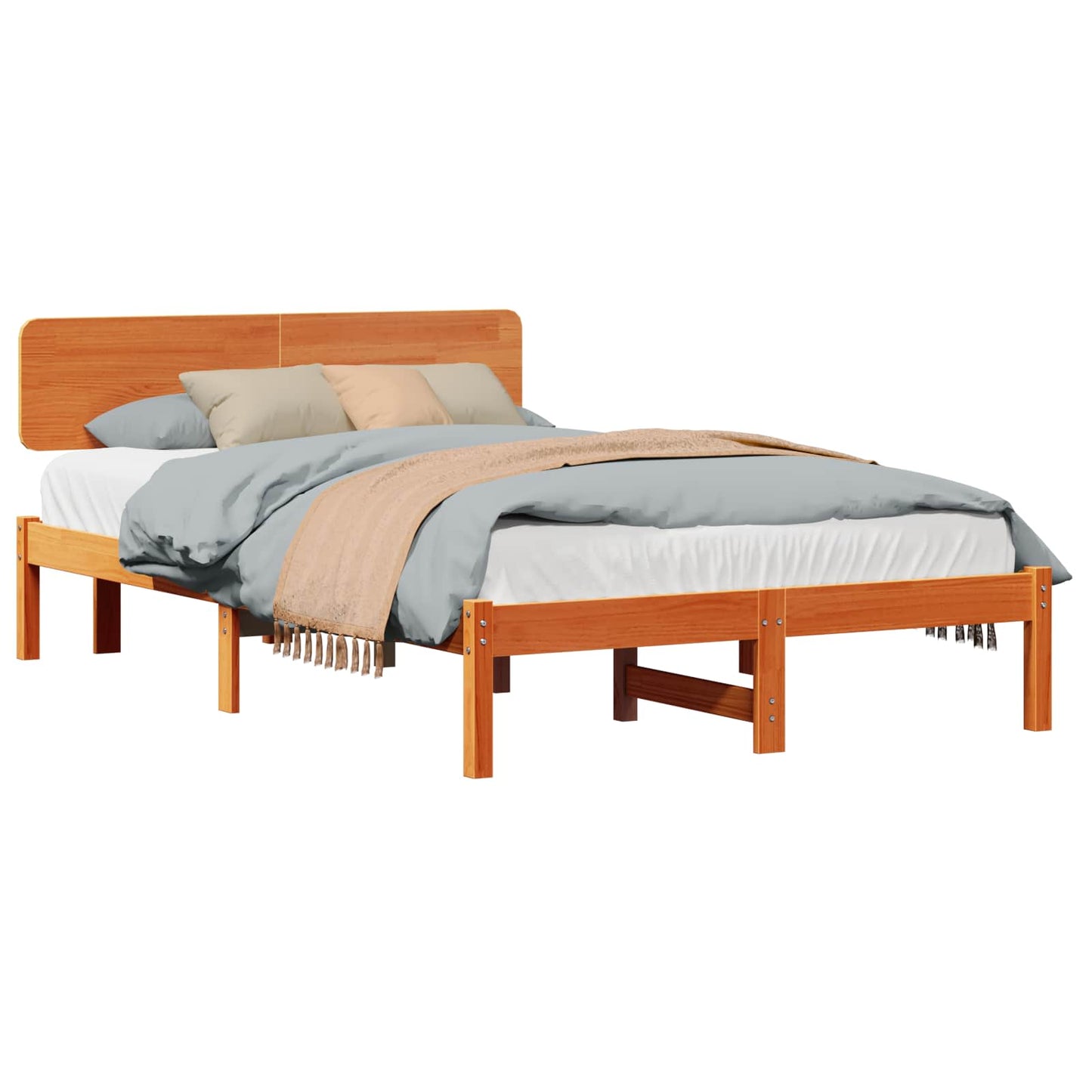 Struttura del letto Marrone cerato 120 x 190 cm Pino massello | homemem39