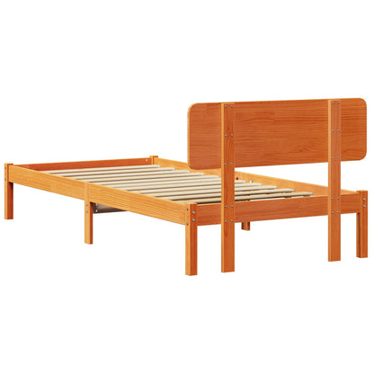 Struttura del letto Marrone cerato 100 x 200 cm Pino massello | homemem39