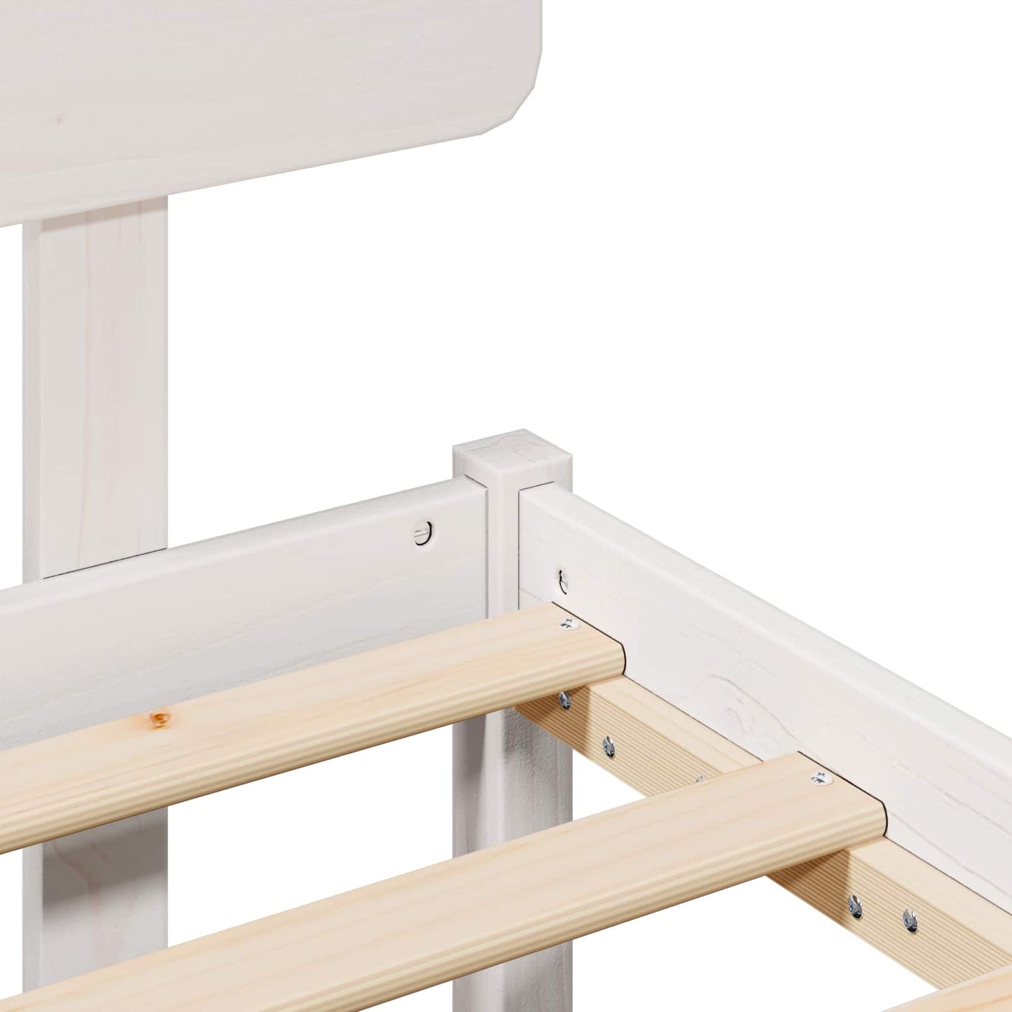 Struttura del letto Bianco 90 x 200 cm Pino massello | homemem39