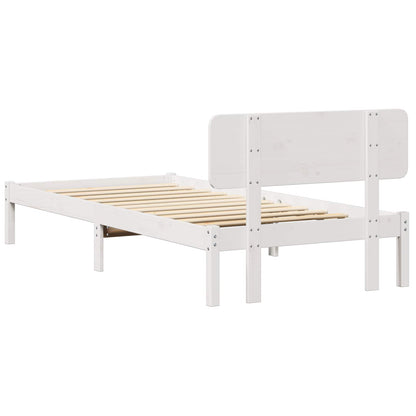 Struttura del letto Bianco 90 x 200 cm Pino massello | homemem39