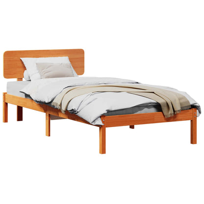 Struttura del letto Marrone cerato 90 x 190 cm Pino massello | homemem39