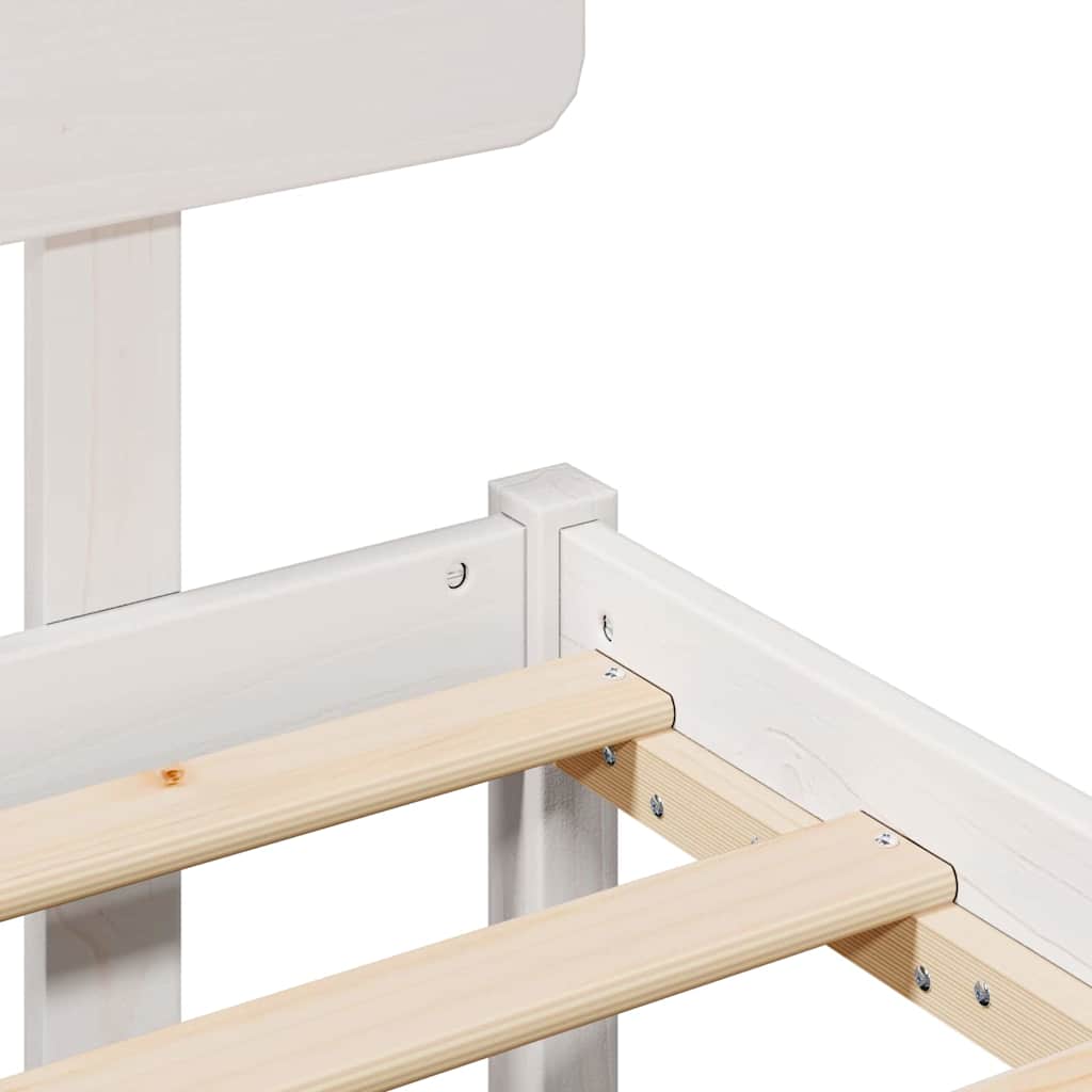 Struttura del letto Bianco 75 x 190 cm Pino massello