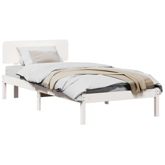 Struttura del letto Bianco 75 x 190 cm Pino massello | homemem39