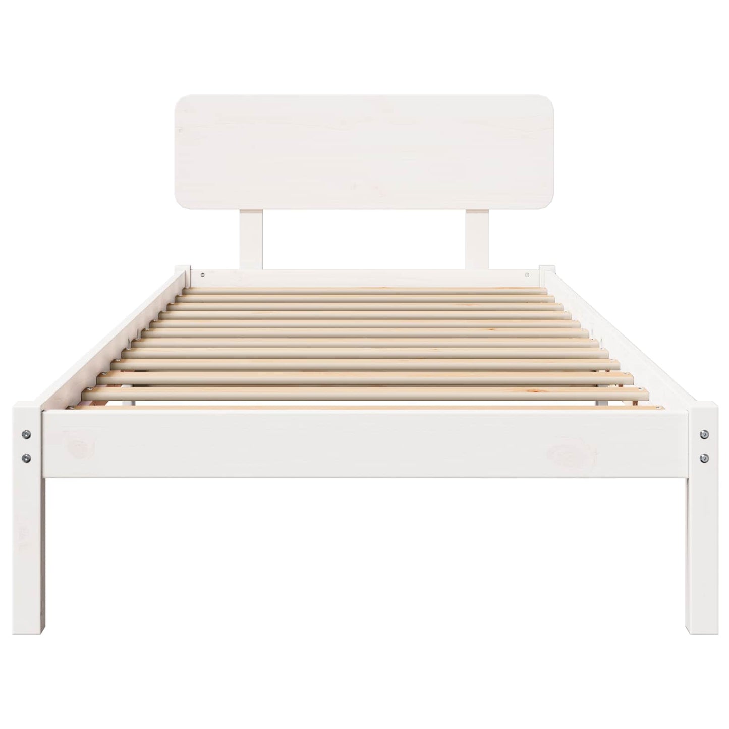Struttura del letto Bianco 75 x 190 cm Pino massello | homemem39