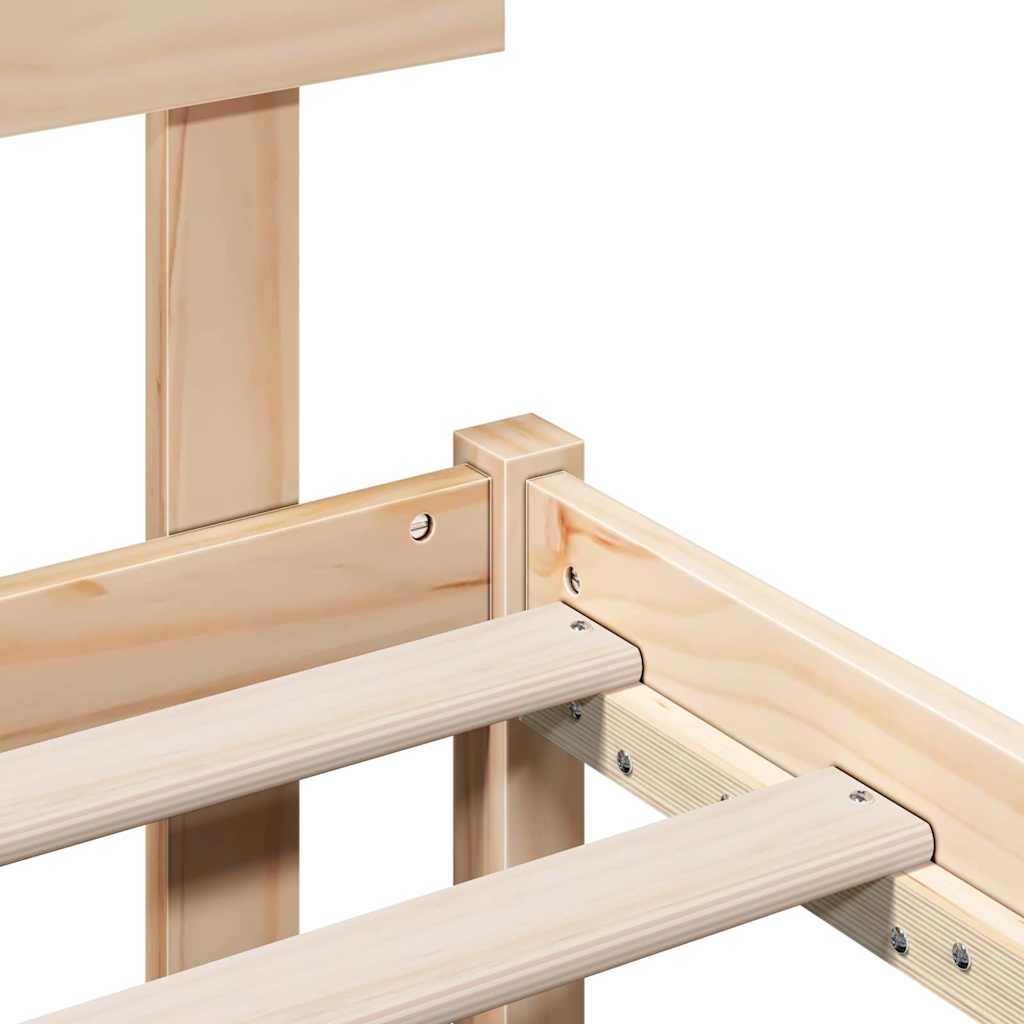 Struttura del letto Marrone 100 x 200 cm Legno massello di pino