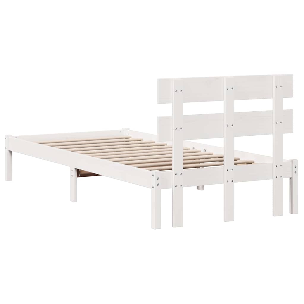 Struttura del letto Bianco 90 x 190 cm Legno massello di pino