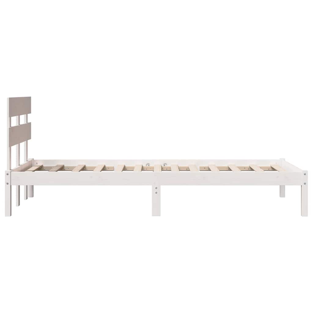 Struttura del letto Bianco 75 x 190 cm Legno massello di pino