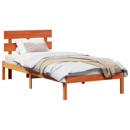 Struttura del letto Marrone 75 x 190 cm Legno massello di pino | homemem39