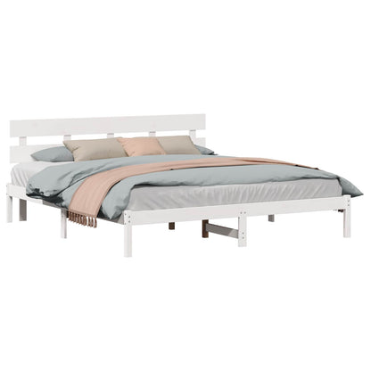 Struttura del letto Bianco 180 x 200 cm Legno massello di pino | homemem39