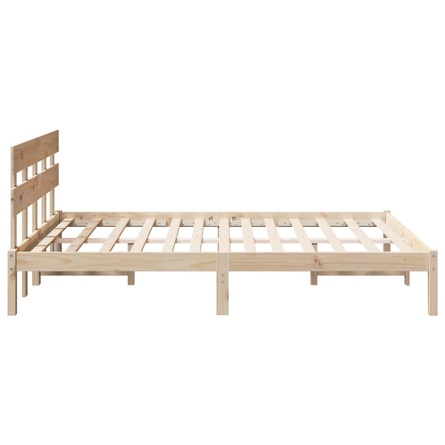 Struttura del letto Marrone 160 x 200 cm Legno massello di pino | homemem39