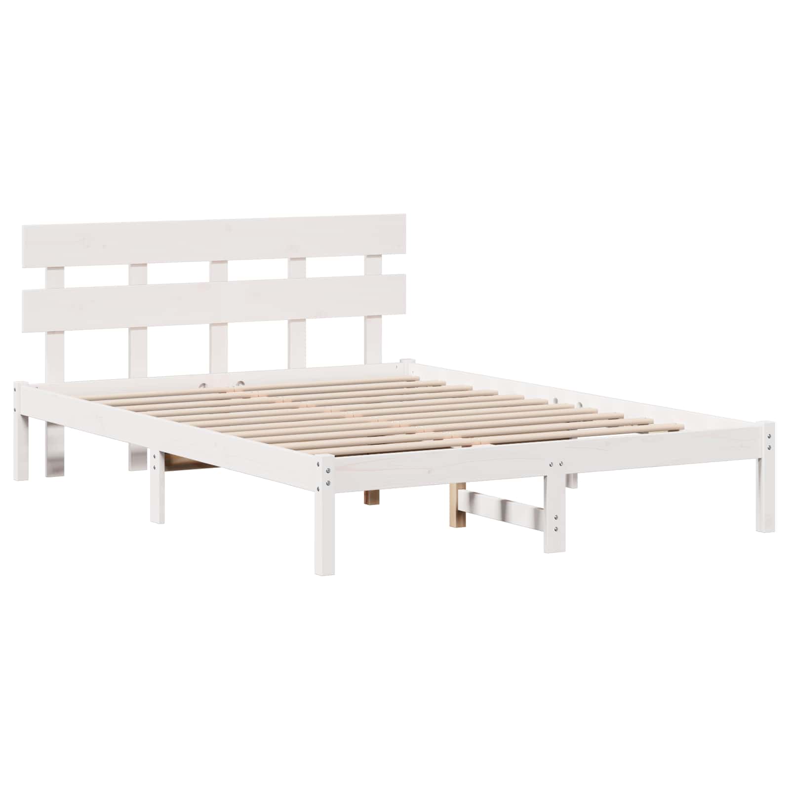 Struttura del letto Bianco 160 x 200 cm Legno massello di pino | homemem39