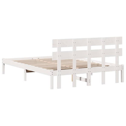 Struttura del letto Bianco 160 x 200 cm Legno massello di pino