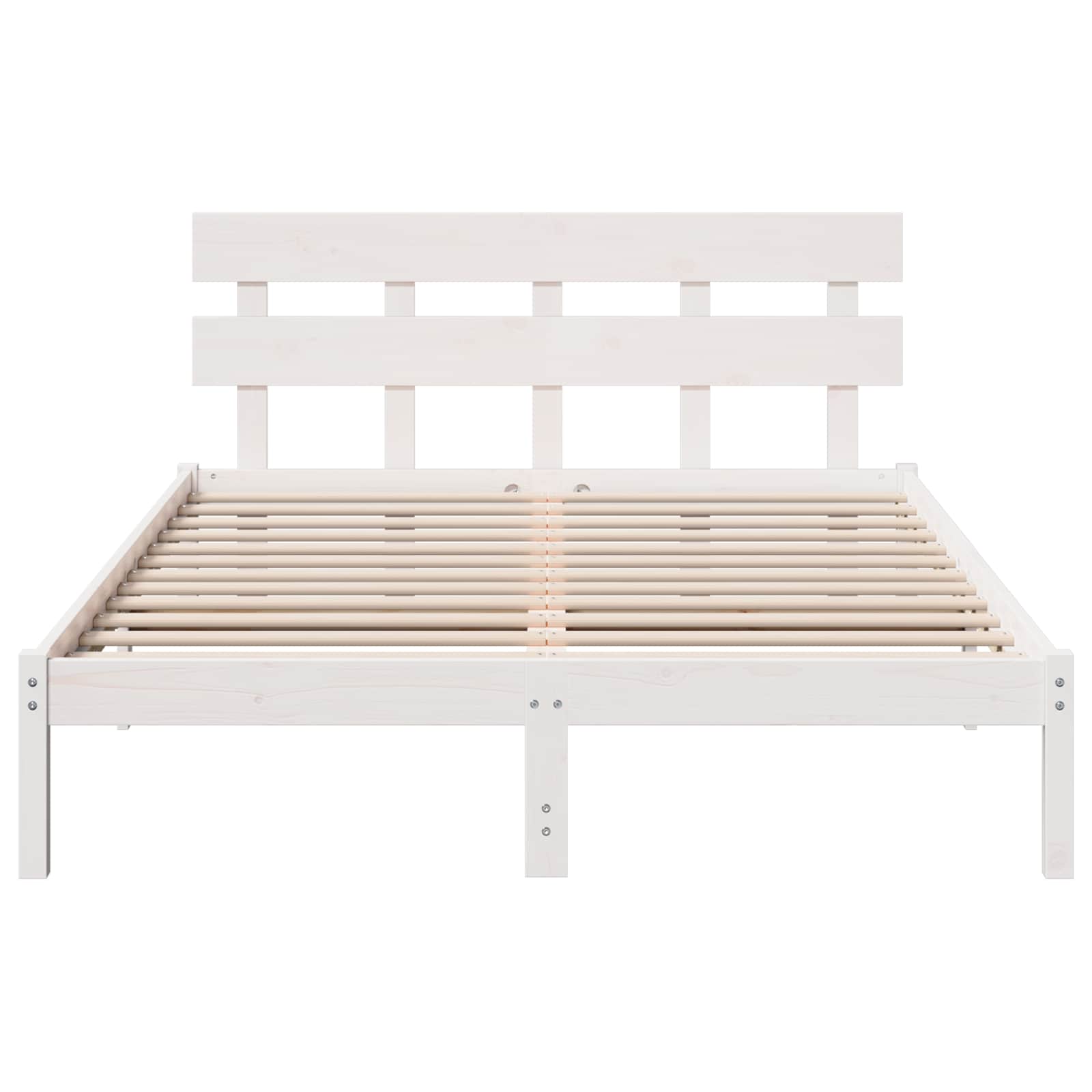 Struttura del letto Bianco 160 x 200 cm Legno massello di pino | homemem39