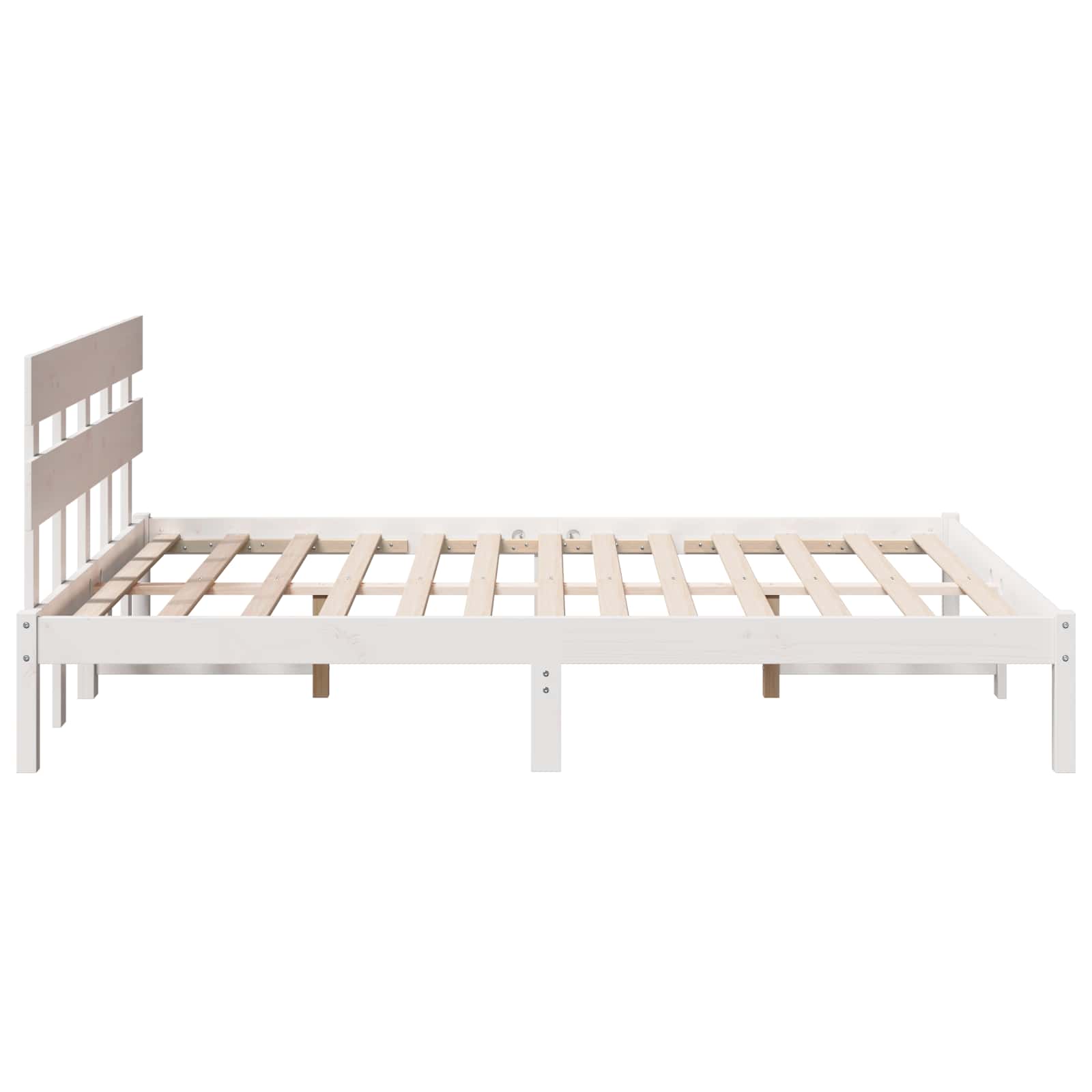 Struttura del letto Bianco 160 x 200 cm Legno massello di pino | homemem39