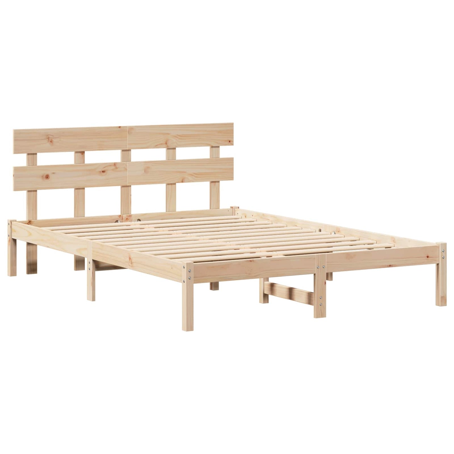 Struttura del letto Marrone 150 x 200 cm Legno massello di pino | homemem39