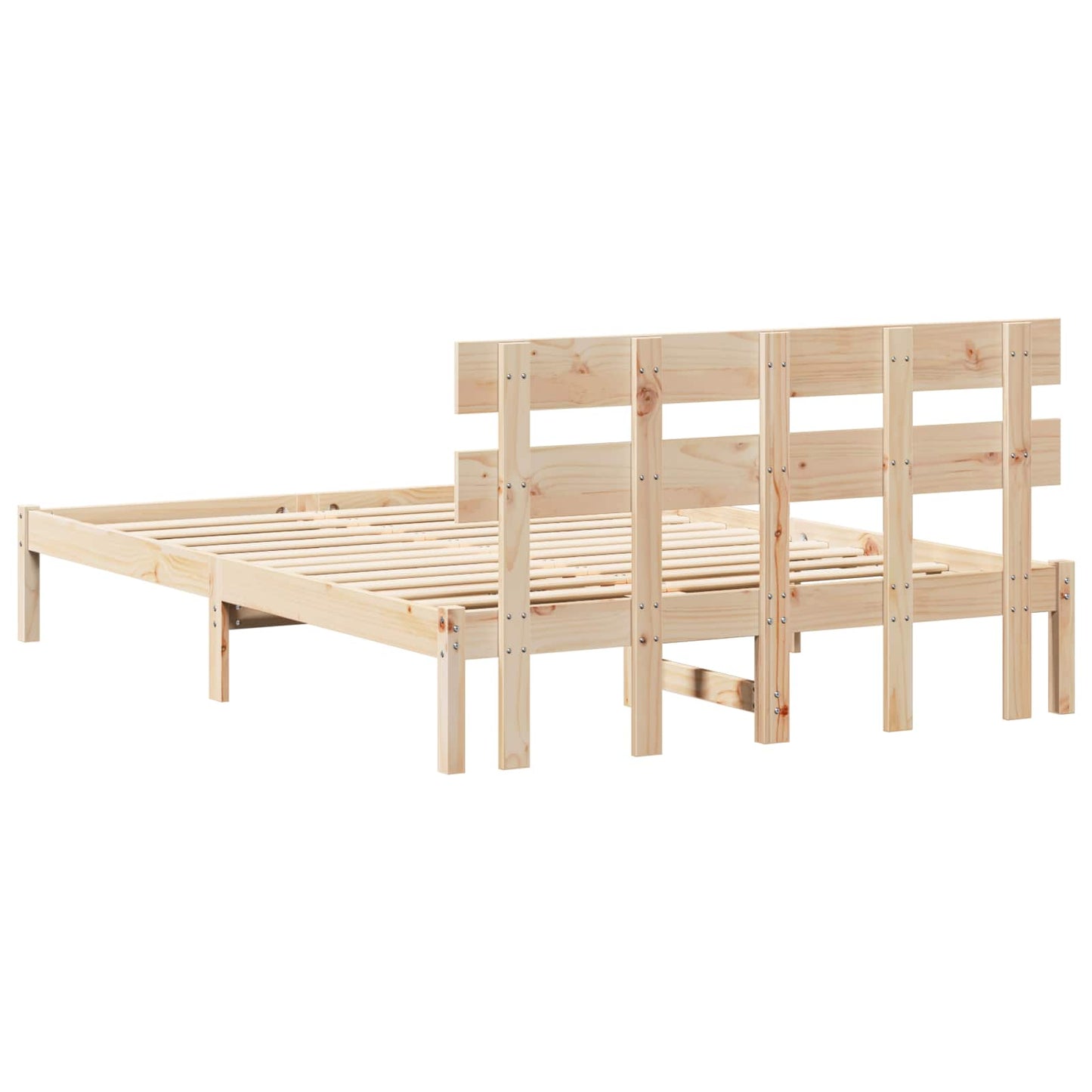 Struttura del letto Marrone 150 x 200 cm Legno massello di pino | homemem39