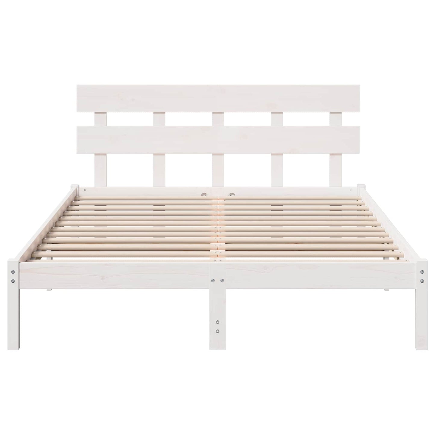 Struttura del letto Bianco 150 x 200 cm Legno massello di pino | homemem39