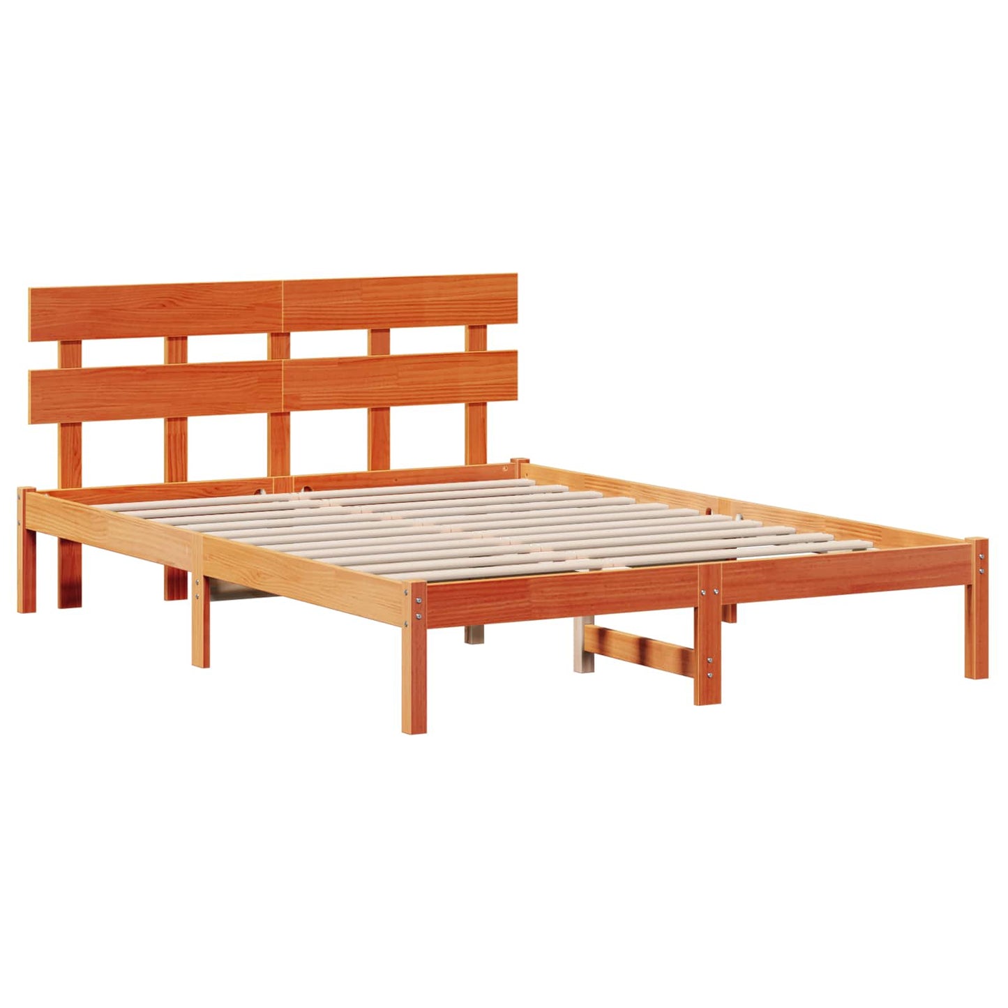 Struttura del letto Marrone 150 x 200 cm Legno massello di pino | homemem39