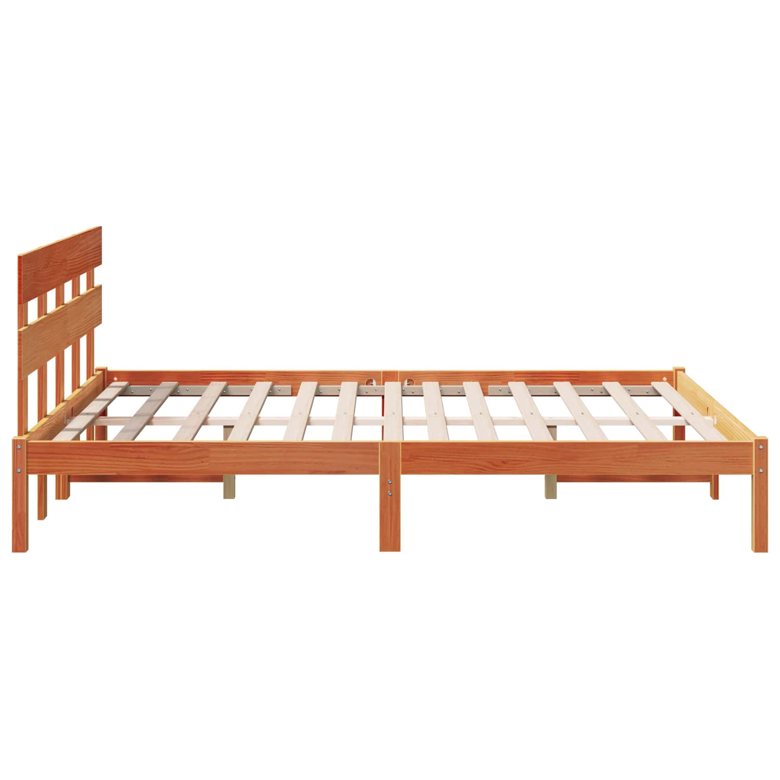 Struttura del letto Marrone 140 x 200 cm Legno massello di pino | homemem39