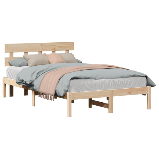 Struttura del letto Marrone 120 x 200 cm Legno massello di pino | homemem39