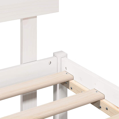 Struttura del letto Bianco 120 x 200 cm Legno massello di pino | homemem39