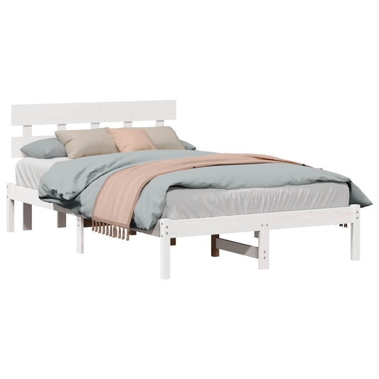 Struttura del letto Bianco 120 x 200 cm Legno massello di pino | homemem39