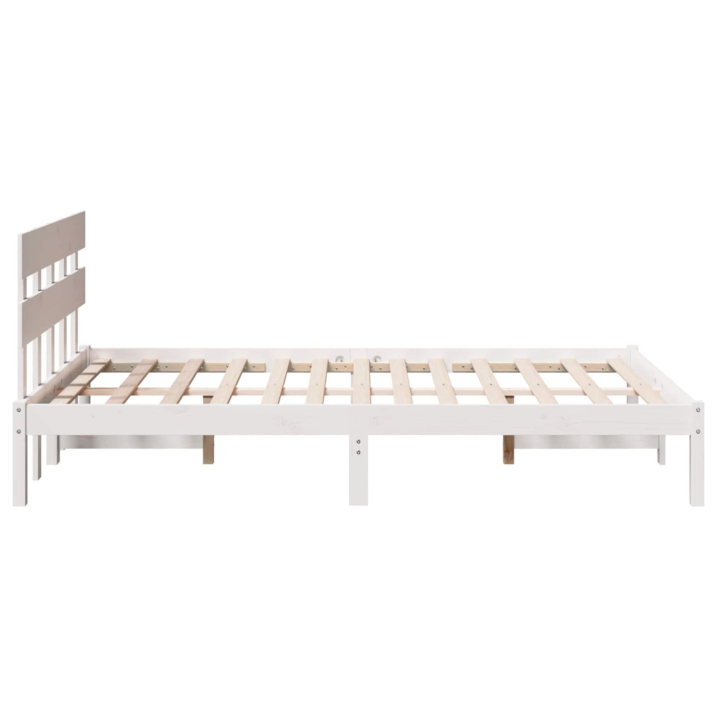 Struttura del letto Bianco 120 x 200 cm Legno massello di pino | homemem39