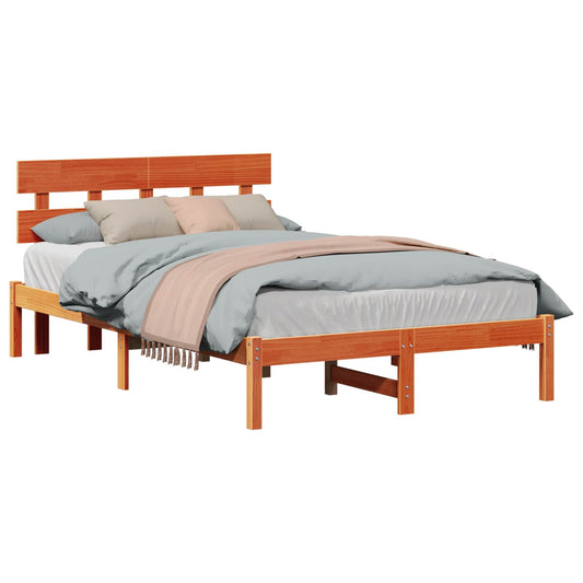 Struttura del letto Marrone 120 x 200 cm Legno massello di pino | homemem39