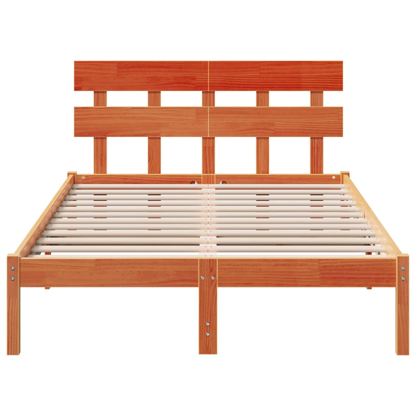 Struttura del letto Marrone 120 x 200 cm Legno massello di pino | homemem39