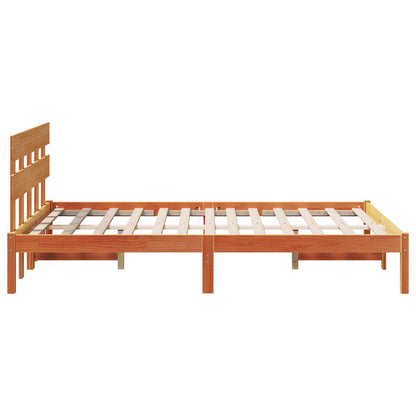 Struttura del letto Marrone 120 x 200 cm Legno massello di pino | homemem39