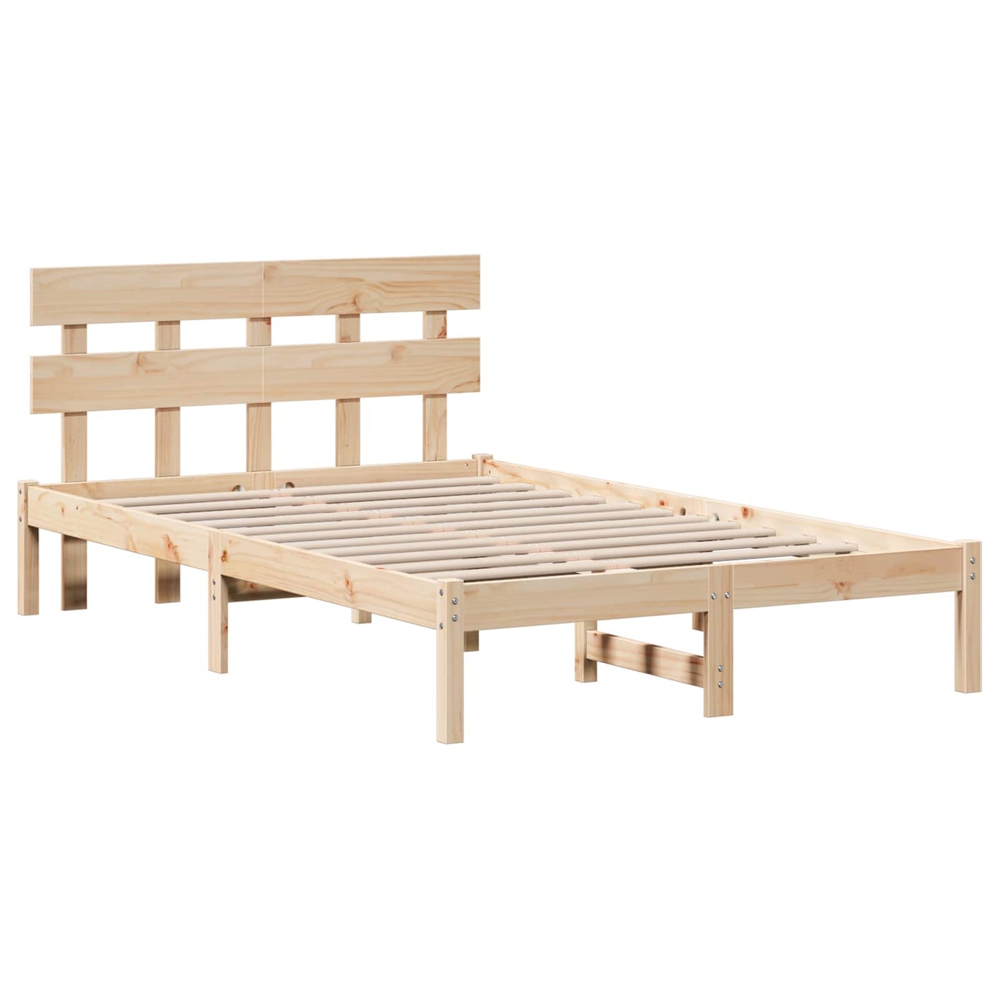 Struttura del letto Marrone 120 x 190 cm Legno massello di pino | homemem39