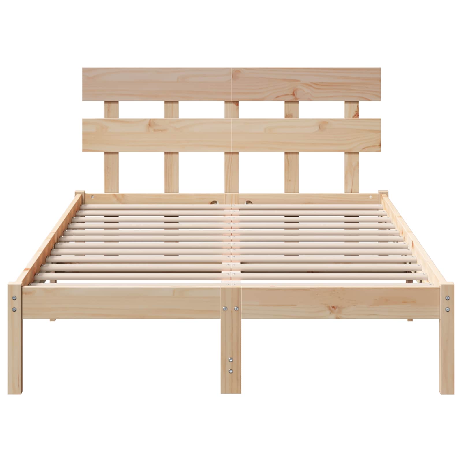 Struttura del letto Marrone 120 x 190 cm Legno massello di pino | homemem39