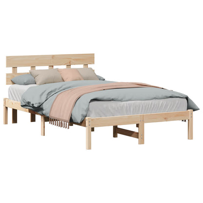 Struttura del letto Marrone 135 x 190 cm Legno massello di pino | homemem39