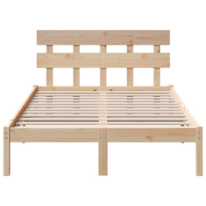 Struttura del letto Marrone 135 x 190 cm Legno massello di pino | homemem39