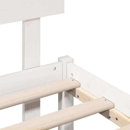 Struttura del letto Bianco 135 x 190 cm Legno massello di pino