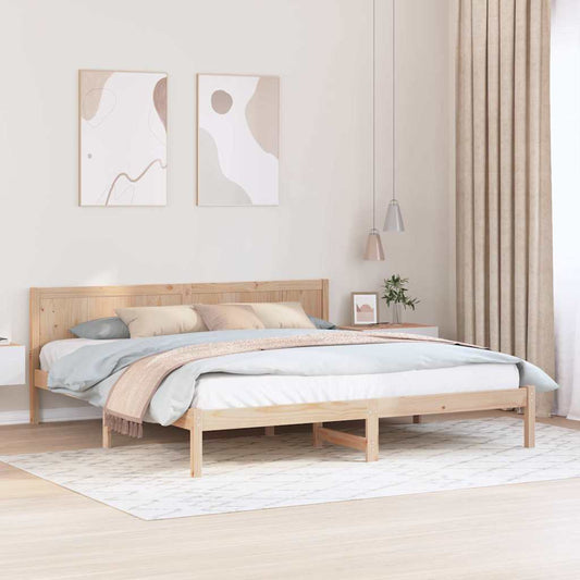 Struttura del letto Marrone 180 x 200 cm Legno massello di pino | homemem39