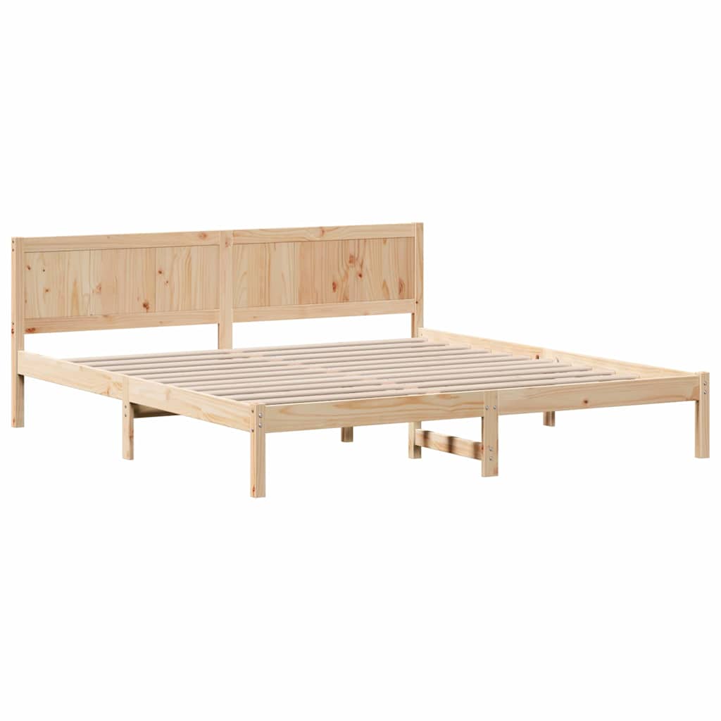 Struttura del letto Marrone 180 x 200 cm Legno massello di pino | homemem39